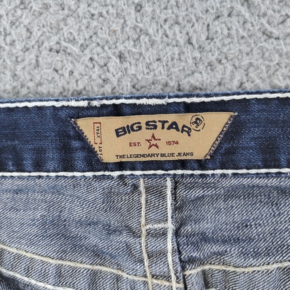 Big Star Voyager Loose Jeans 36x30 Blue Loose Distressed Baggy Grunge Y2K - Picture 9 of 16